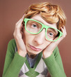 Sad nerdy guy