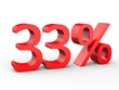 3d Schrift 33% rot