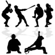 baseball player in black silhouette