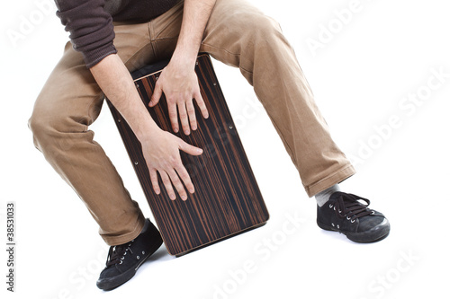 Photo: Man playing the cajon Man playing the cajon