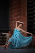 Young brunette woman dancing Young brunette woman dancing