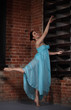 Young brunette woman dancing Young brunette woman dancing