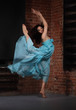 Young brunette woman dancing Young brunette woman dancing