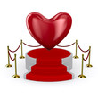 podium and heart on white background. Isolated 3D image podium and heart on white background. Isolated 3D image