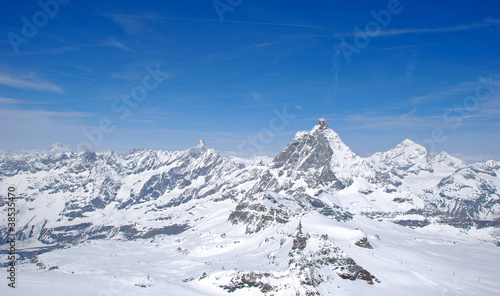 Foto: Panoramic view from Matterhorn, Switzerland Panoramic view from Matterhorn, Switzerland