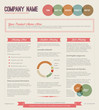 Vector Retro vintage web page template