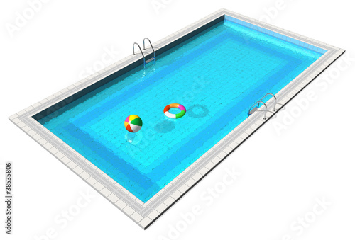 Illustration: Blue swimming pool Blue swimming pool