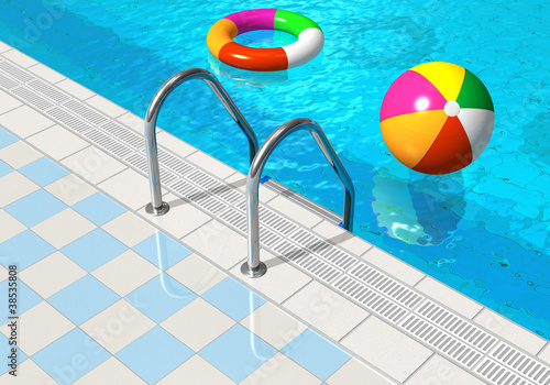 Photo: Blue swimming pool Blue swimming pool