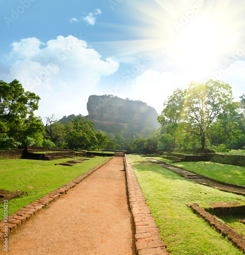 Photo: View of mount Sigiriya, Sri Lanka (Ceylon). View of mount Sigiriya, Sri Lanka (Ceylon).