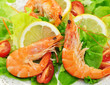 Salat mit Garnelen