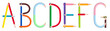 colorful pencil alphabet #1