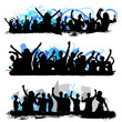 crowd silhouettes