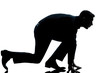 silhouette man full length ready to run