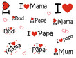 SET  I love Mama, I love Papa