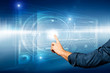 finger, touching a virtual interface finger, touching a virtual interface