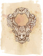 Vintage frame & lion head. Vector illustration