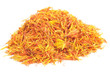 Pile of Safflower (Substitute for Saffron) Isolated on White