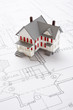houses on blueprint