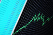 Stock diagram on the screen Stock diagram on the screen
