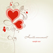 Two hearts ornament