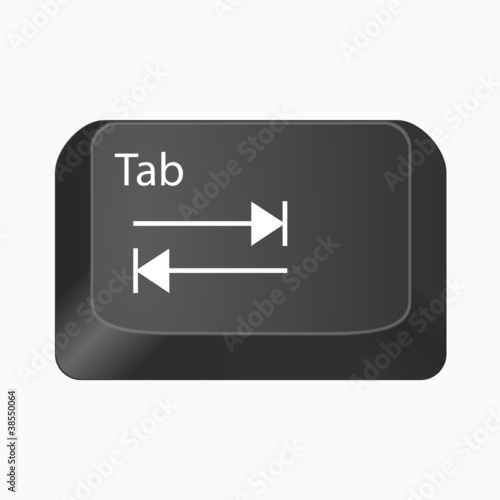 Vector: Tab - Keyboard Button Tab - Keyboard Button