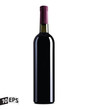 Red wine bottles on white background. Vector