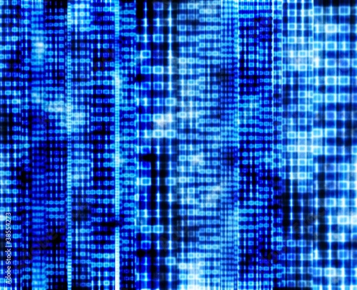 Photo: Abstract binary code, blue digital screen Abstract binary code, blue digital screen