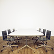 modern interior office table and chairs