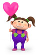 girl with heart balloon girl with heart balloon