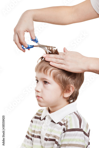 Photo: Cutting child hair Cutting child hair