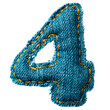 Handmade digit of jeans alphabet Handmade digit of jeans alphabet