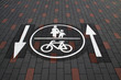 Kombinierter Radweg und Fußweg
