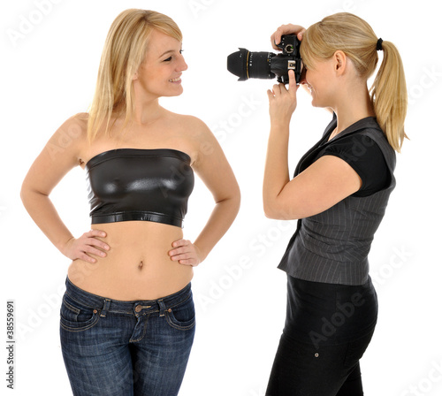 Foto: Fotografin mit Model Fotografin mit Model