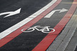 Strassenmarkierung Radweg