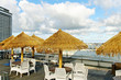 Cafe on roof.