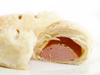 Sausage half in the test