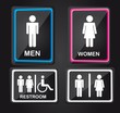 men and women sign