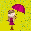 cute girl with umbrella
