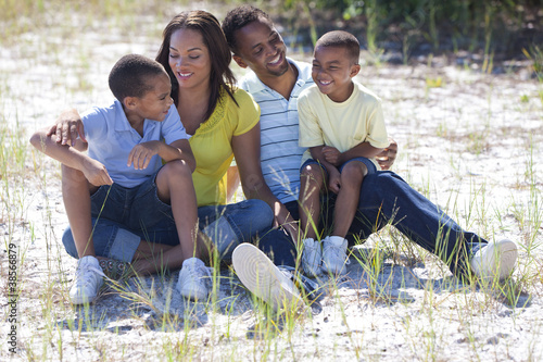 Photo: Happy African American Family Outside Happy African American Family Outside