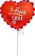 Red Valentine balloon I love you!