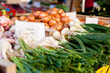 Fresh vegetables on a market stall