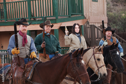 Photo: Western Vigilantes on Horseback Western Vigilantes on Horseback