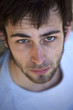 Inquiet, triste, timide, homme, jeune, garçon, jeunesse