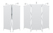 blank roll up banner display (3 view) template for design work