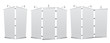 blank roll up banner display (3 view) template for design work