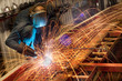 Welder Working on the Car Transport Welder Working on the Car Transport