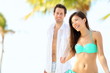 Beach vacation couple