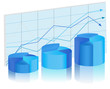 blue chart diagram. vector blue chart diagram. vector