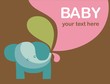 elephant illustration with pastel colors, vector illustration
