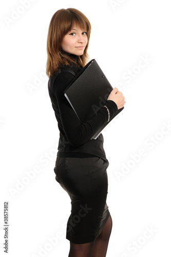 Photo: woman with a folder woman with a folder